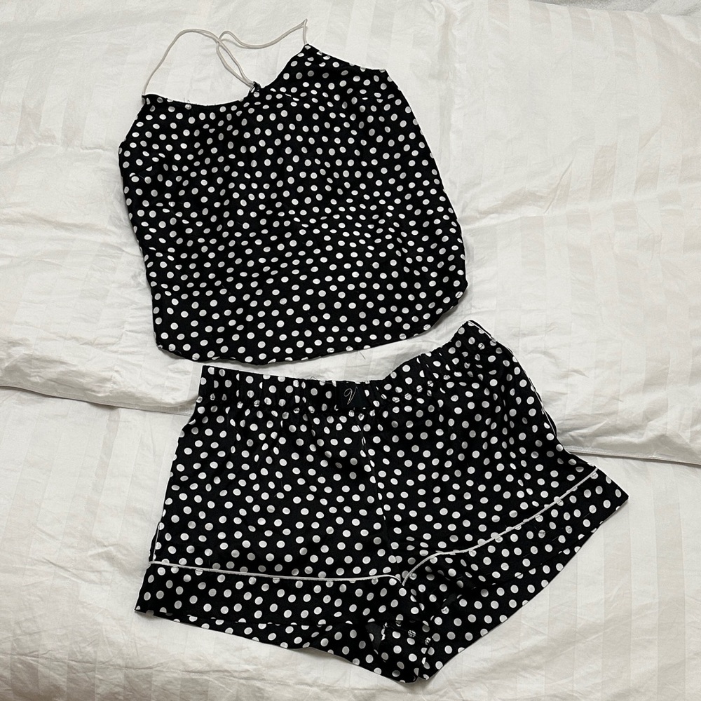 VS Polka Dot Satin PJ Set - Picture 1 of 5